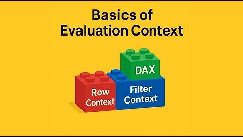Evaluation Context: Row and filter context in DAX