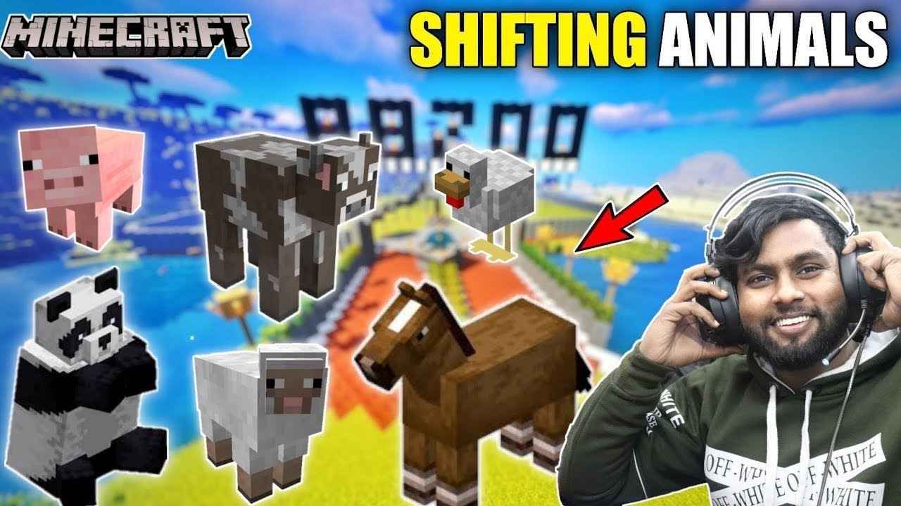SHIFTING ALL ANIMALS TO MY ZOO IN MINECRAFT || BB IS LIVE