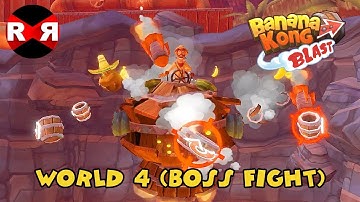 Banana Kong Blast - WORLD 4 BOSS FIGHT - iOS / Android 3 Stars Walkthrough Gameplay