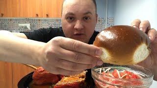 Фаршированные перцы МУКБАНГ MUKBANG