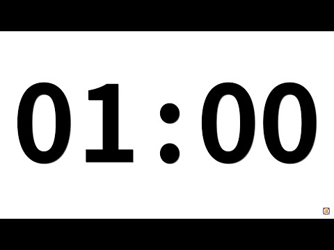 [Timer][1minute][타이머][01분]/[카운트다운]/[마감소리][나머지무음][깔끔][흰색배경]