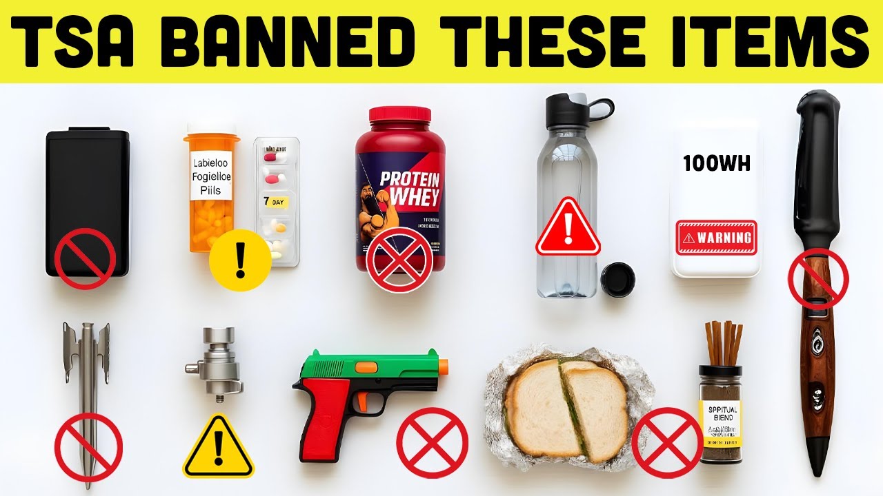 BANNED in 2025! These Common Items Will Get You Stopped by TSA - YouTube