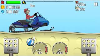 Hill Climb Racing Snow Mobile Map Desert - Gameplay Android,iOS All Levels