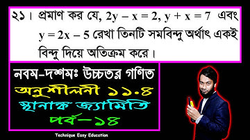পর্ব-১৪ || স্থানাঙ্ক জ্যামিতি || অনুশীলনী ১১.৪ || নবম-দশম উচ্চতর গণিত | SSC Higher Math Chapter 11.4