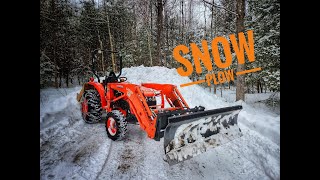 Plowing Snow with A Compact Tractor