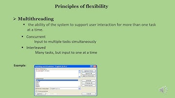 THE PRINCIPLES AND EXAMPLES TO SUPPORT USABILITY