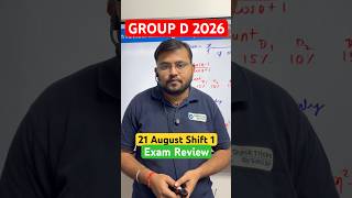 Group D 21 August Shift 1 Review ✅#groupd #railwayexam #trendingshorts #viral
