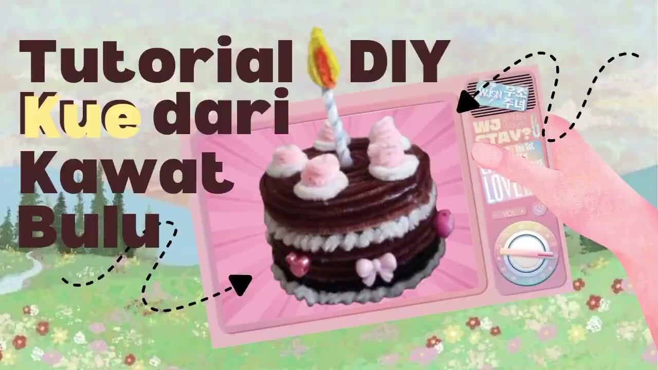 Tutorial membuat kue ulang tahun dari kawat bulu👀 ⁉️✨