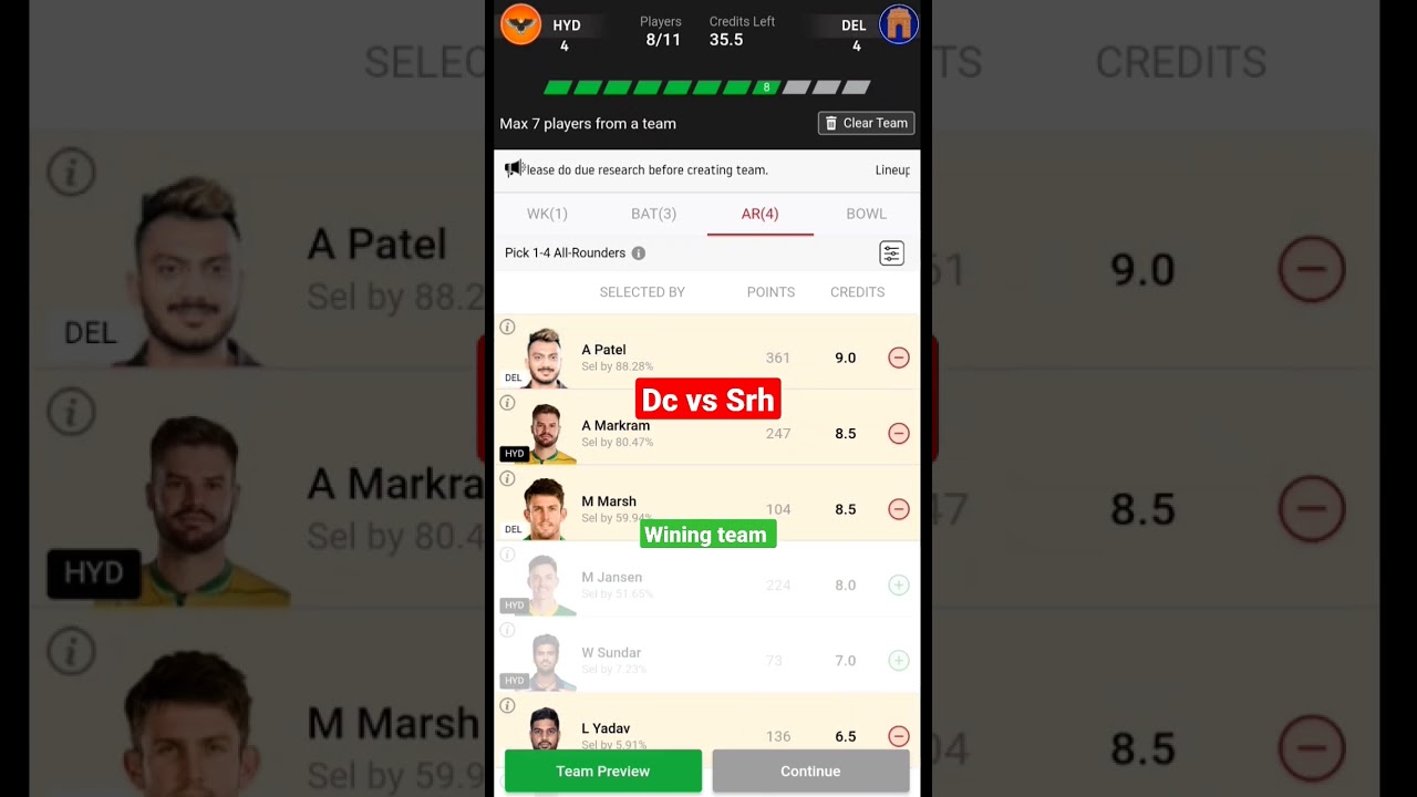 Srh Vs dc dream 11 prediction/haidrabad vs Delhi IPL PREDICTION
