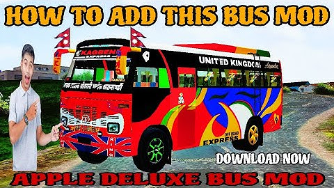 Apple Deluxe Bus Mod For Bussid V4.2 || Nepali Bus Mod For Bus Simulator Indonesia How to Add this 😍