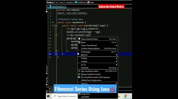 Fibonacci Series Using Java #Shorts