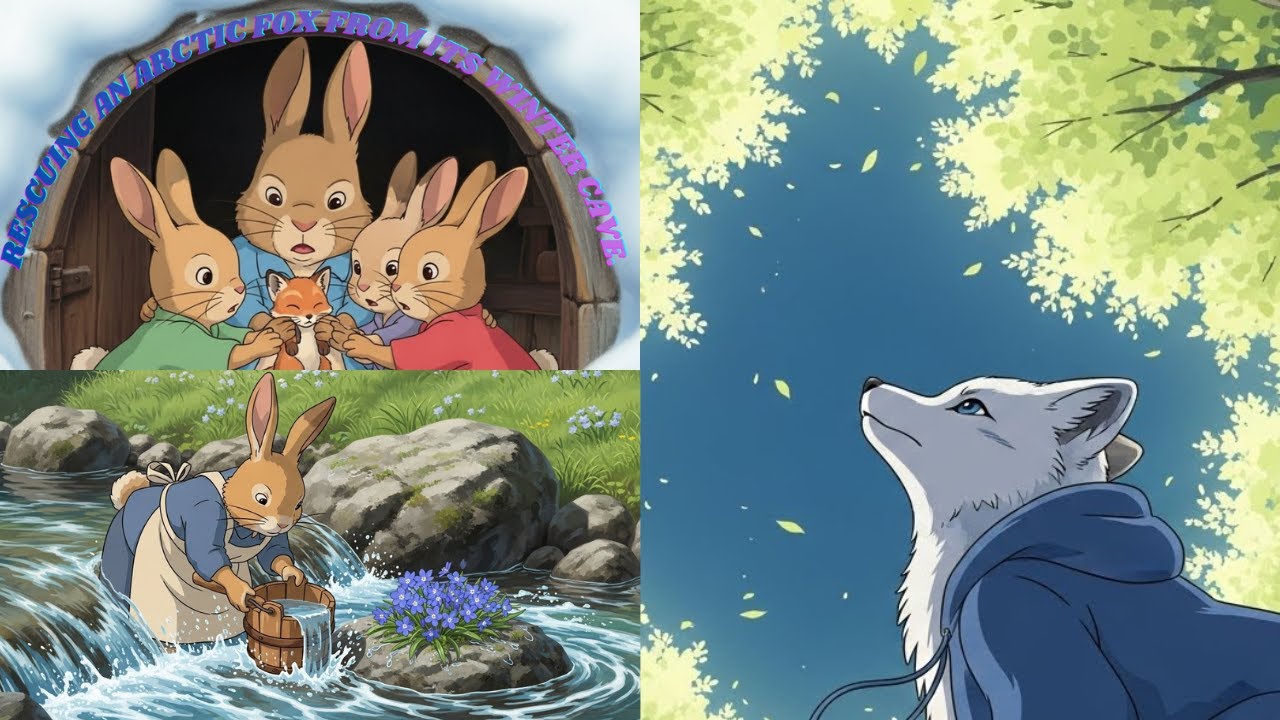 Rescuing an Arctic fox from its winter cave.  🌿✨