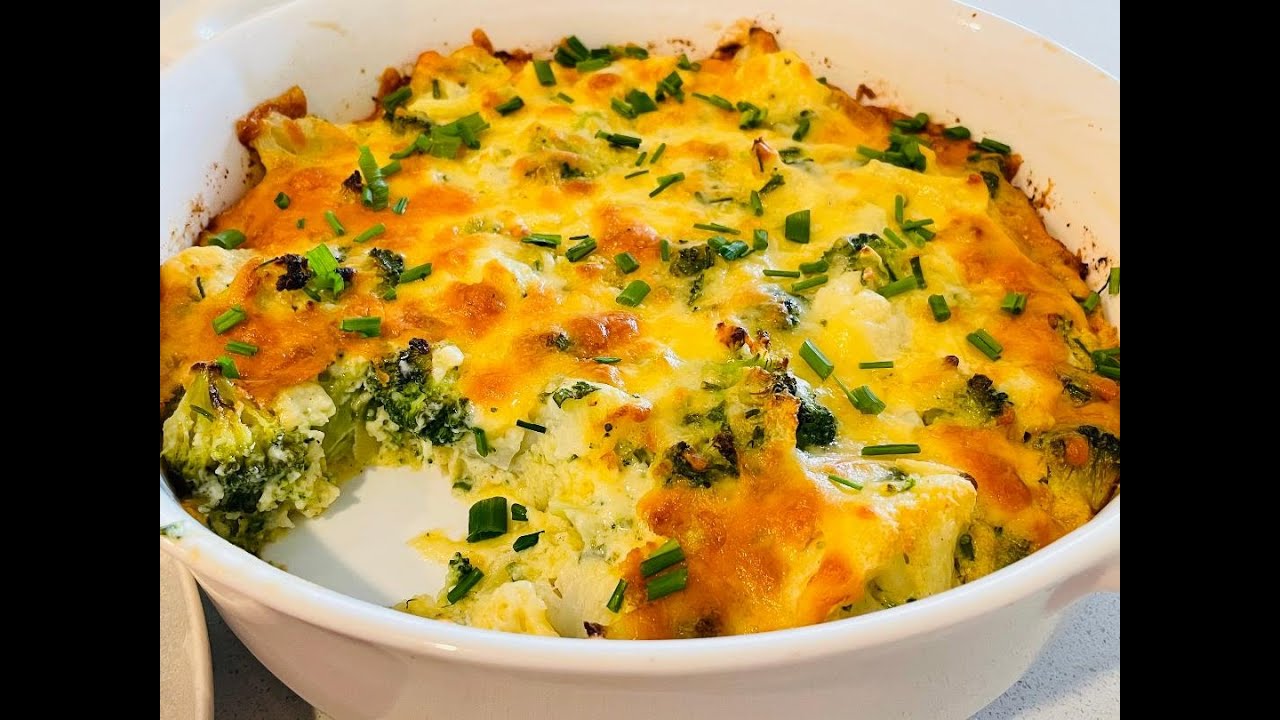 Broccoli and cauliflower bake YouTube