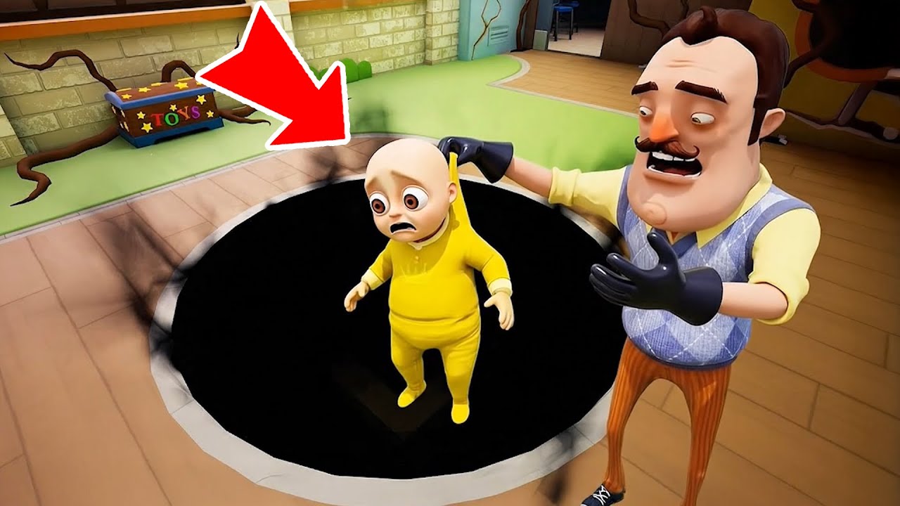 Wilson Bebo'yu Çukura Attı 😱 Hello Neighbor Baby in Yellow