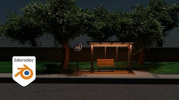 Modeling a Bus Stop - Blender 4.3 Timelapse