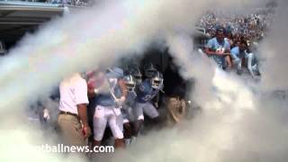 Tar Heels run onto Kenan Stadium field for Elon football game