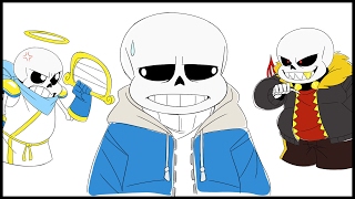 Undertale comic dub - San's shoulder angels
