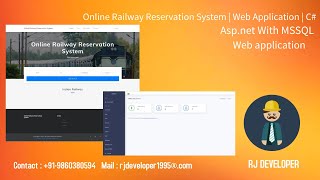 Online Railway Reservation System | Web Application | C# screenshot 2