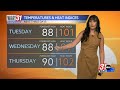 Trading the rain for the heat and humidity
