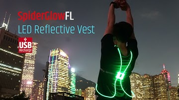 LED Reflective Safety Running Vest with Front Light
