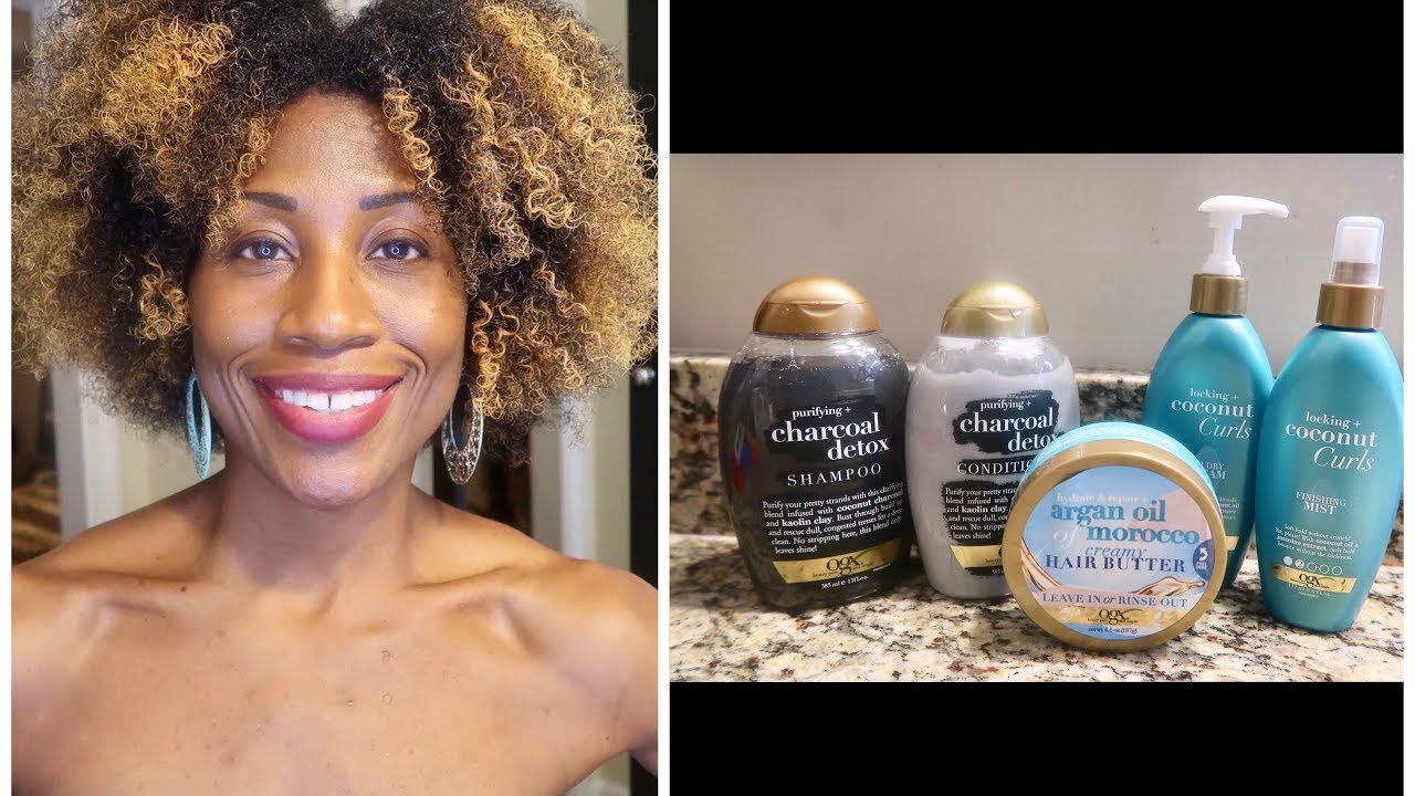 OGX Charcoal Detox Product Review / Wash & Go Style YouTube