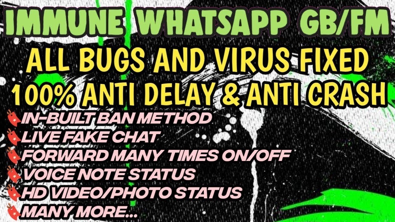 😻 IMMUNE WHATSAPP | FIX ALL BOT BUGS, VIRUS AND ANTI DELAY | UNLIMITED ...