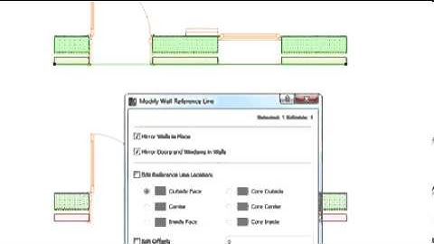 ArchiCAD 17 New Features  114   Core based wall reference lines  mirroring walls in place   YouTube