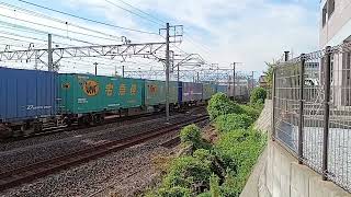 1051列車JR貨物金太郎EH500−49と桃太郎EF210−18