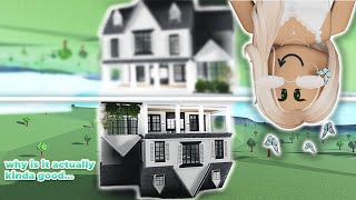 BUILDING an UPSIDE DOWN house in Bloxburg (actually good?) | ROBLOX