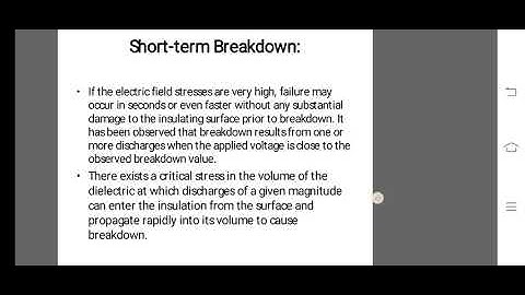 breakdown in composite dielectrics