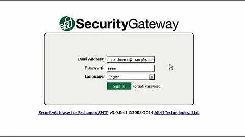 Security Gateway for Email Servers   Version 3 Overview