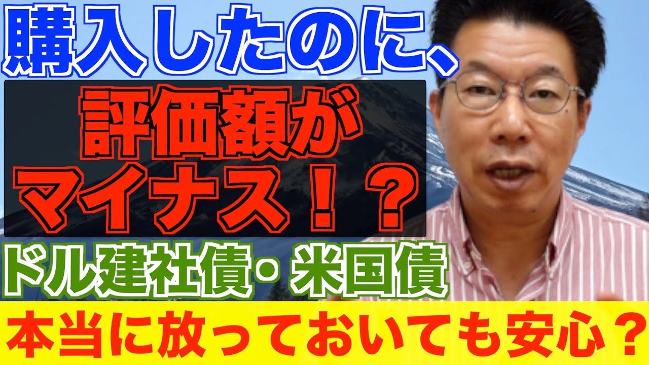【481】ドル建て社債（劣後債）購入直後から評価額マイナスです！大丈夫でしょうか？？本当にほうっておいても安心？！