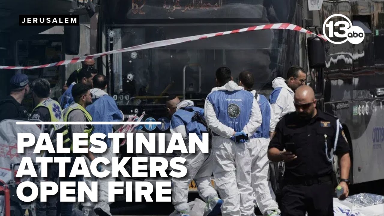 Palestinian gunmen kill 6 people in attack on Jerusalem bus stop - YouTube