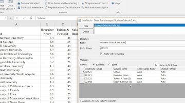 Using StatTools 7 to Create a Regressional Analysis
