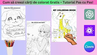 Tutorial complet   Realizarea unei carti de colorat cu  GhatGTP   PicLumen   Canva screenshot 2