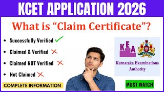 Kcet 2026 What Is Claim Certificate? Kcet Application Form 2026 Claim Certificate Kcet 2026