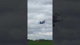 Взлёт Су-35 «Русские Витязи» на Парад Победы 2021