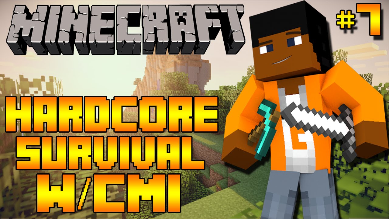 Minecraft Hardcore Survival w/ Cmi - #7 - ENDERMAN BATTLE! minecraft mini games free