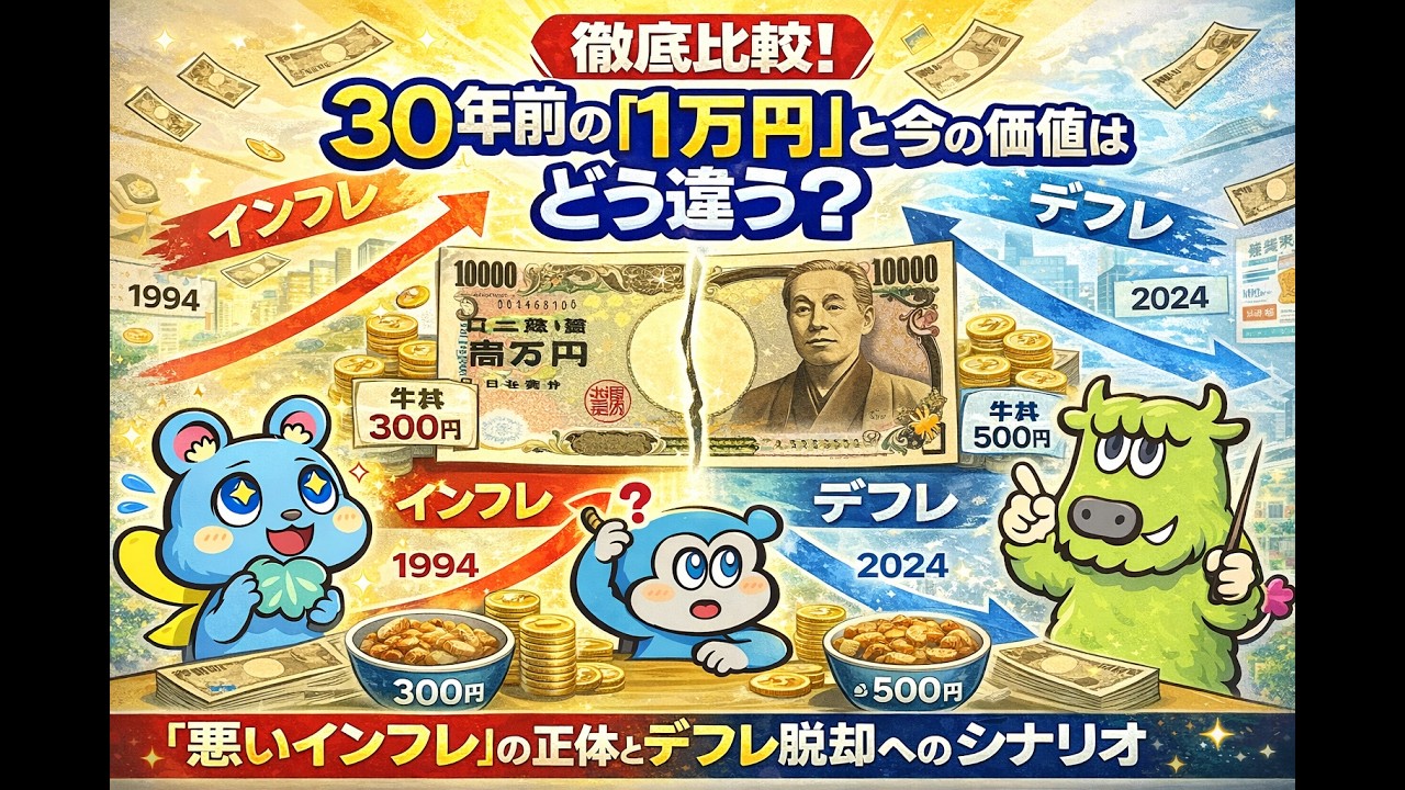 徹底比較】30年前の「1万円」と今の価値はどう違う？「悪いインフレ