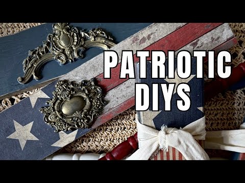 🏆 Transforming Wood Items into High-End Vintage-Inspired Patriotic Decor 🇺🇸