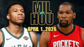 Milwaukee Bucks vs Houston Rockets Full Game Highlights – April 1, 2026 | NBA Season