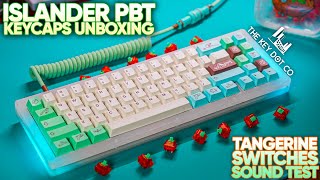 Islander PBT Keycap Set Unboxing! - Tangerine Switches Build & Sound Test(4K60)