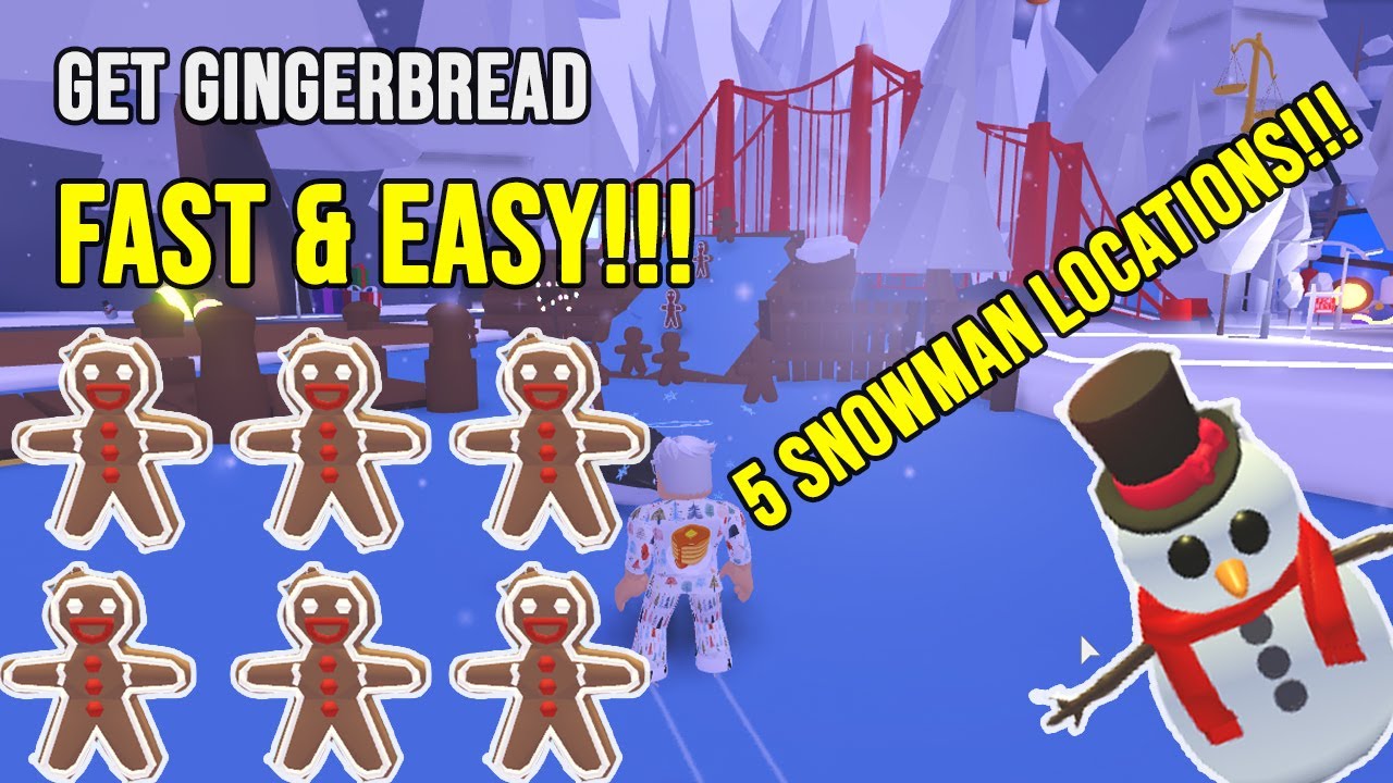HOW to GET GINGERBREAD in Adopt me! *FAST & EASY + All Snowman