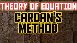 #THEORY OF EQUATION #WBCS OPTIONAL PAPER MAIN...#CARDAN METHOD