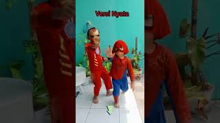 Ironman Dan Spiderman shorts short  viral happy kids anak bermain like spiderman