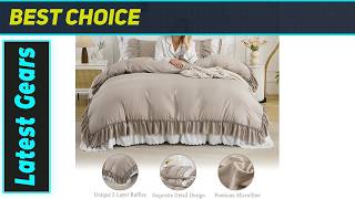 `Herside Taupe Ruffle Comforter Set: Ultimate Shabby Chic Bedroom Transformation
