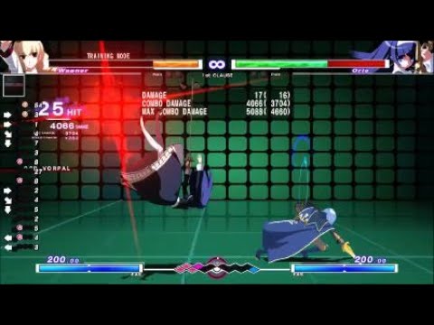UNDER NIGHT IN-BIRTH Exe:Late[cl-r] Wagner rejump 3704 damage meterless counter hit optimal starter