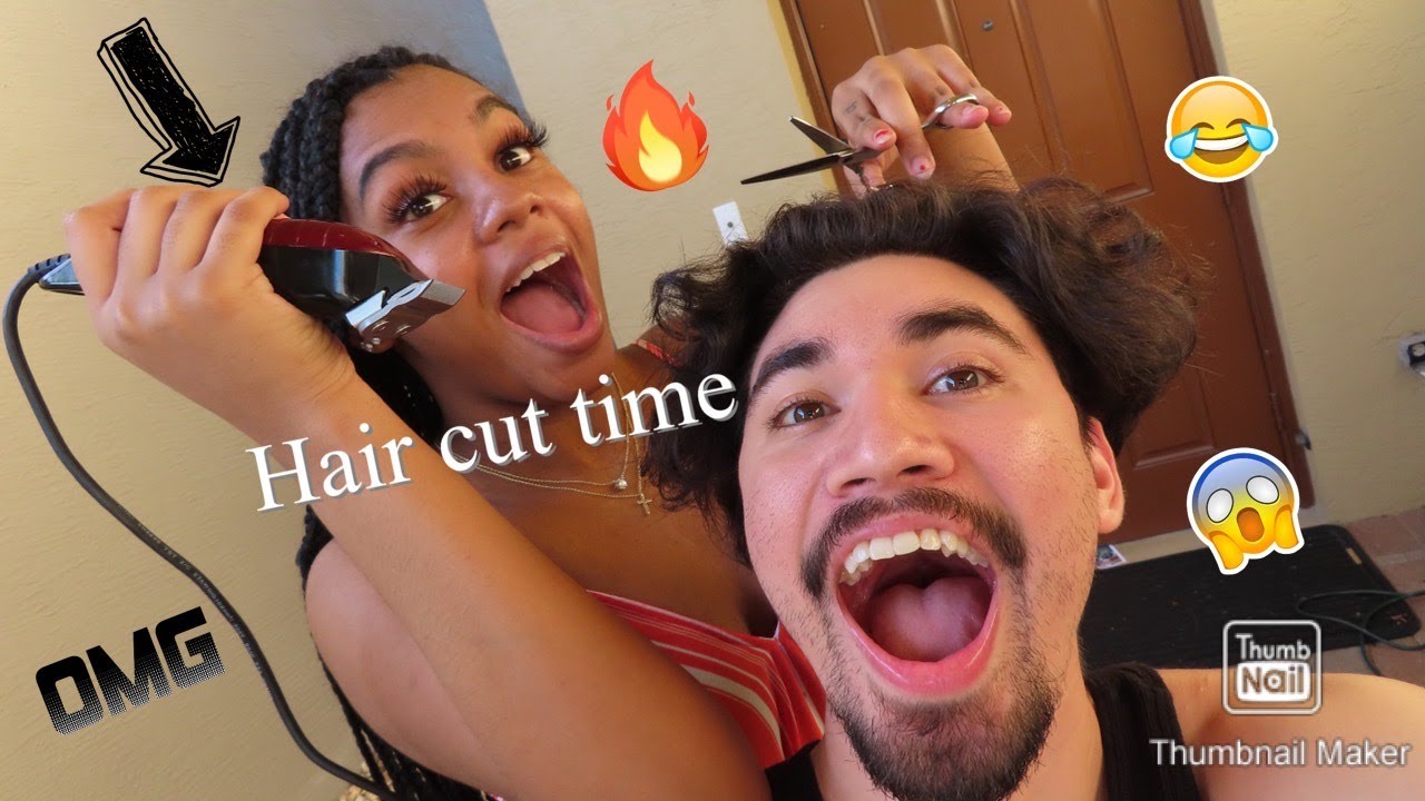 GIRLFRIEND GIVES BOYFRIEND A HAIRCUT?!?! (No Experience) QUARANTINE CUT.
