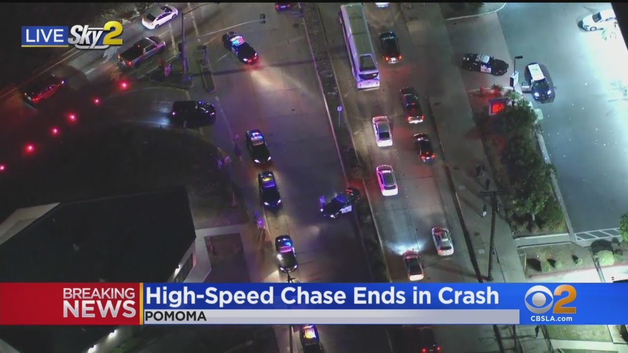 Highspeed chase ends in crash in Pomona YouTube