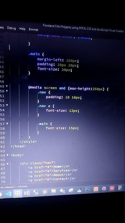 #4: Fixed SideBar with Auto Height Responsive using HTML CSS JS| for ...